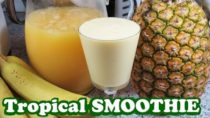 Tropical Fruits Smoothie Pineapple Banana Orange Juice