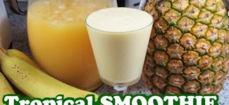 Tropical Fruits Smoothie Pineapple Banana Orange Juice