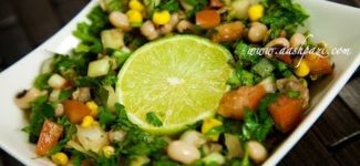 Black Eyed Peas And Corn Salad Recipe (Healthy Food)